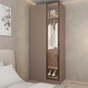 Ver imagem 1 de Guarda Roupa Planejado 100% MDF de Canto Linear Reflecta Orion CabeCasa MadeiraOriginals Marrom