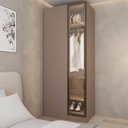 Ver imagem 1 de Guarda Roupa Planejado 100% MDF de Canto Linear Reflecta Orion CabeCasa MadeiraOriginals Marrom