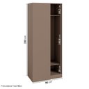 Ver imagem 4 de Guarda Roupa Planejado 100% MDF de Canto Linear Reflecta Orion CabeCasa MadeiraOriginals Marrom