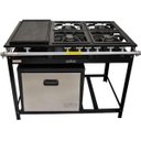 Ver imagem 1 de Fogão Industrial 4 Bocas com Forno Tampa Inox 55L e Chapa - Cristalaço