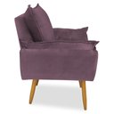 Ver imagem 4 de Kit 2 Poltronas Decorativa Opala Pés Palito Veludo Lilás Chamby Móveis