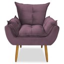 Ver imagem 3 de Kit 2 Poltronas Decorativa Opala Pés Palito Veludo Lilás Chamby Móveis