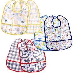 Kit 2 Babador Impermeável com Bolso Cata Migalha Vermelho - 2