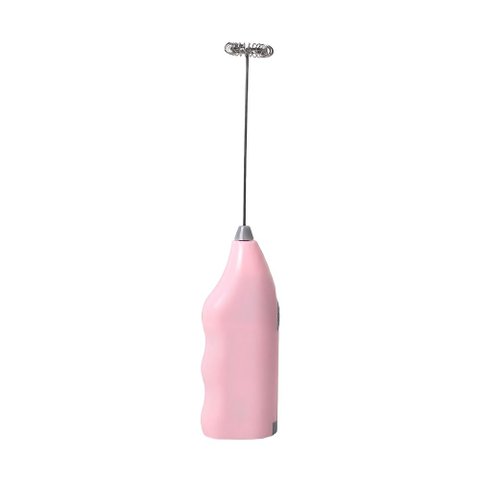 Mini Mixer Misturador de Bebidas Portátil Mexedor de Ovos Whey Leite Café e Espuma Rosa - Casambient