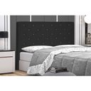 Ver imagem 2 de Cabeceira Tania Para Cama Box Casal 140 cm Suede - D’Rossi - Preto