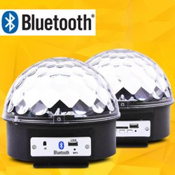 Meia Bola Maluca De Led Cristal Bluetooth + Pendrive e Controle - 5