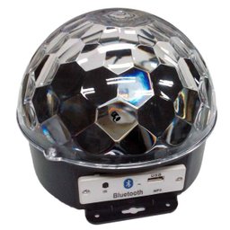 Meia Bola Maluca De Led Cristal Bluetooth + Pendrive e Controle - 3