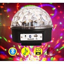 Meia Bola Maluca De Led Cristal Bluetooth + Pendrive e Controle - 6