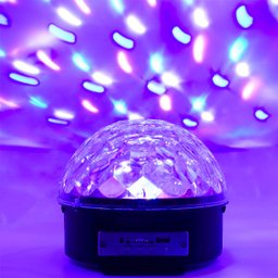 Meia Bola Maluca De Led Cristal Bluetooth + Pendrive e Controle - 10