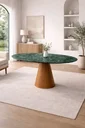 Ver imagem 1 de Mesa Cone 70cm em Mármore Verde Guatemala