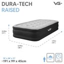 Ver imagem 2 de Colchão Inflável Solteiro Dura Tech Elevado com Bomba Lítio Usb Vg Plus Preto