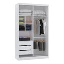 Ver imagem 2 de Guarda Roupa Modulado Alpes 2 Portas Correr C/ Espelho - Módulo Luciane:avelã