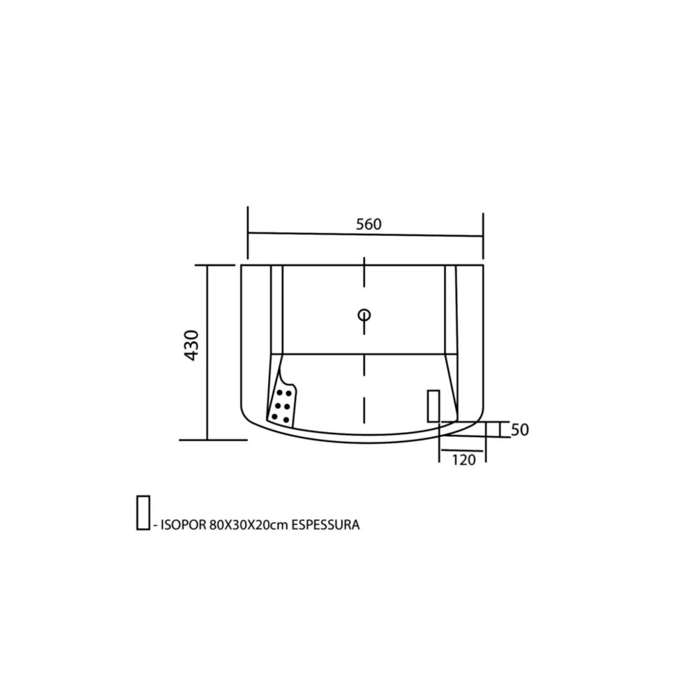 Tanque Thermo Fibra Tf056 56x43 20lts Preto- Decoralita - 2