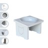 Comedouro Elevado Pet Gato Mdf Simple - Porcelana - 5