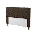 Ver imagem 1 de Cabeceira para Cama Box Solteiro 90cm Mirage c/ Capitonê Suede Marrom - LM DECOR