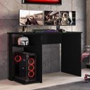 Ver imagem 6 de Mesa Gamer Retangular Essence Play Moderno MDP 108cm Preto Milani Movelaria