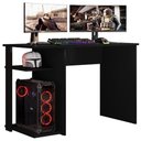 Ver imagem 1 de Mesa Gamer Retangular Essence Play Moderno MDP 108cm Preto Milani Movelaria