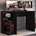 Ver imagem 4 de Mesa Gamer Retangular Essence Play Moderno MDP 108cm Preto Milani Movelaria