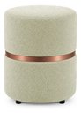 Ver imagem 3 de Puff com Cinta no Meio Rose Gold, Cor Erva Doce Boucle - Let Móveis