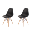 Ver imagem 2 de Kit 2 Cadeiras para Cozinha Sala de Jantar Quarto Charles Eames Eiffel 130ppp Preto