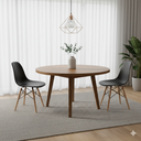 Ver imagem 1 de Kit 2 Cadeiras para Cozinha Sala de Jantar Quarto Charles Eames Eiffel 130ppp Preto