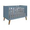Quarto Infantil Retrô Ayla com Berço e Cômoda Azul Fosco - Reller Móveis - 3