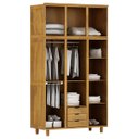 Ver imagem 3 de Quarto de Solteiro Grécia: Guarda-Roupa 6 Portas Espelho Cama Cômoda 6 Gavetas Madeira Pinus Mel - C