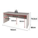 Ver imagem 2 de Mesa para Escritório Me4109 Tecno Mobili