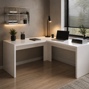 Ver imagem 3 de Mesa em L para Home Office 157cm ME4116 Branco - Tecno Mobili