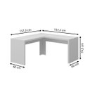 Ver imagem 2 de Mesa em L para Home Office 157cm ME4116 Branco - Tecno Mobili