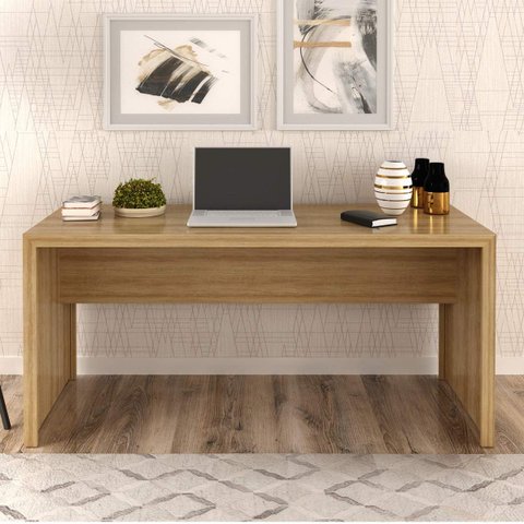 Mesa para Escritório 1,63m Me4109 Tecno Mobili - Amêndoa