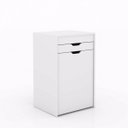 Ver imagem 5 de Penteadeira Compacta com Gaveta Espelho e Puff Pe2007 Tecno Mobili - Branco/tecido 408