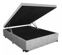 Ver imagem 2 de Cama Box Baú Casal Green Cinza Suede + Colchão Espuma D28 138x188x10