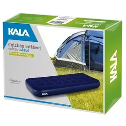 COLCHÃO DE SOLTEIRO INFLÁVEL AZUL KALA - 4