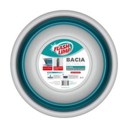 Bacia Retrátil Flash Limp de Silicone Dobrável Plástico Verde Flexível 8 Litros - 4