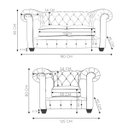 Ver imagem 3 de Conjunto de Sofá Sala de Estar Chesterfield Pés Madeira Couro Conhaque Brilho - Gran Belo