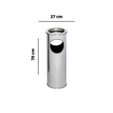 Ver imagem 2 de Lixeira Cinzeiro 30l em Aço Inox