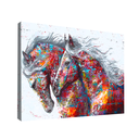Ver imagem 1 de Quadro Cavalos Coloridos -- BR ARTES Grande 118x78