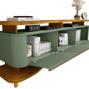 Ver imagem 6 de Rack Guarapari 180cm Design Orgânico para Sala Tv Moderno:pistache/naturalle