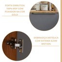 Ver imagem 5 de Balcão 80 cm com Tampo 2 Portas Divina/Brilhante e Celeste Marrom/Cinamomo/Titânio