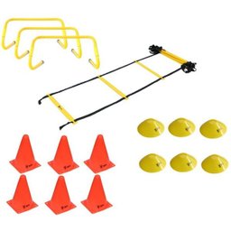 Kit Escada Agilidade Funcional + Barreiras Cones E Chapéu - 1