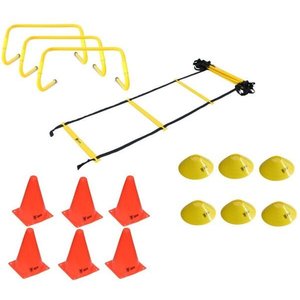Kit Escada Agilidade Funcional + Barreiras Cones E Chapéu