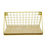 Prateleira Decorativa Bravadecor Aramada 30cm de Mdf e Metal Ouro Gold - 1