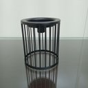 Ver imagem 4 de Castiçal Decorativo de Metal Preto 13x11x11cm Porta Vela Mesa Jantar Decoração