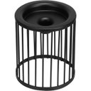Ver imagem 1 de Castiçal Decorativo de Metal Preto 13x11x11cm Porta Vela Mesa Jantar Decoração