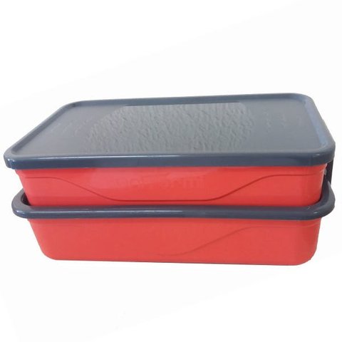 Marmita Fitness Academia Salmão 1,3 Litros Com Garfo e Faca de Inox - Unitermi