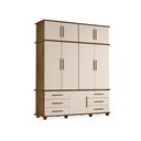 Ver imagem 1 de Guarda-roupa Dortmund 6 Gavetas Malbec Off White