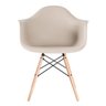 Cadeira Charles Eames Eiffel com Braços - Daw - Nude - Bege - Madeira Clara - 3