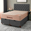 Ver imagem 1 de Cama Box Bau + Colchão Queen Ortobom Molas Ensacadas Airtech + Cabeceira Estofada