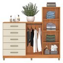Ver imagem 7 de Cômoda Fellicci Chicago 2 Portas 5 Gavetas 3kg por Gaveta Mdp Marrom